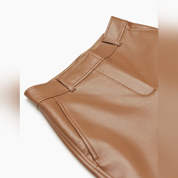Aritzia Babaton Command Cropped Pant Mid-rise Vegan Leather Pants - Picture 6 of 12